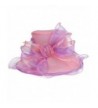 Women's Church Derby Kentucky Wide Brim Sun Hat S039 - Light Pink with Light Purple - CD12BG29PE9