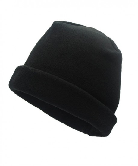 OWNFUN Winter Outdoor Warm Skull Cap Windproof Fleece Hat Beanie Hat - Black - CZ1864EKR5L