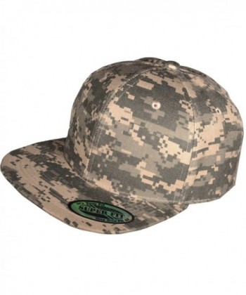 New Digital Camo Camouflage Flat Bill Snapback Hat - Baseball Cap - Digital Camo - C511LIB6HDL