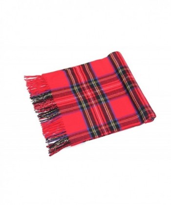 Oversized Scottish Tartan Cashmere Winter in Cold Weather Scarves & Wraps