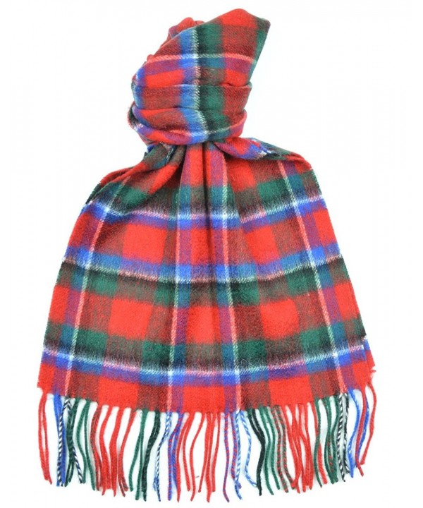 Lambswool Scottish Sinclair Red Modern Tartan Clan Scarf Gift - CV118SCFV71