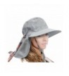 Sun Blocker Women's Safari Sun Hat with Neck Flap Large Brim Packable Summer Beach Fishing Cap - Grey - CO1889GRDCC