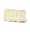 Perman Women Warm Winter Snow Hat Knit Headband Wool Hairband - Beige - C412NYQR2JO