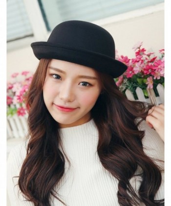 Lujuny Trendy Wool Bowler Women in Women's Fedoras