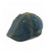 Mens Vintage Look 6pannel Duck Bill Curved Ivy Drivers Hat One Size-Elastic Band - Denim Blue - C812EYM94HB