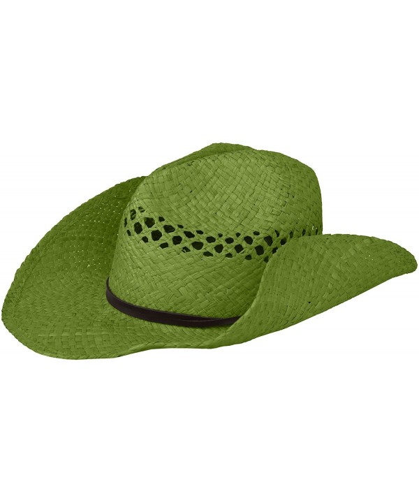 San Diego Hat Company Women's Raffia Cowboy Hat - Green - C0115EM34AX