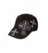 Three Silver Crosses Rhinestone Trendy Baseball Hat Cap - CM113MVUVIR