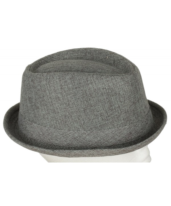 Classic Plain Derby Fedora Hat- Variety Colors - Grey - CG11D9Y7UUT