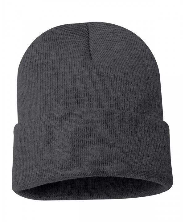 Sportsman - 12 Inch Solid Knit Beanie - SP12 - Charcoal - CG11H679SO1