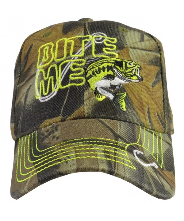 Incrediblegifts Outdoors Sports Hats (6 Styles) Fishing- Hunting - Bite Me Bass Camo - CS17YZ0HTAU