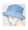 Denim Hat with Gathered Crown