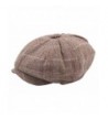 Men's Cotton Flat Ivy Gatsby Newsboy Hunting Hat Octagonal Hat Beret Cap - Coffee - CR185TO24US