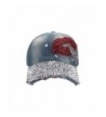 Deer Mum Lady Studded Rhinestone Lip Design Adjustable Baseball Cap - E-blue3 - CE11N3UJOJ9