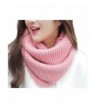 SIHE Thick Ribbed Knit Winter Infinity Scarf Men and Women Warm Loop Scarf - Pink - C218636TK3I
