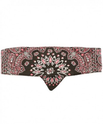 Ct Bandana Head Doo Wrap Scarf Biker Crystal Black with Pink - CP1157DPU1L