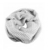Ieasysexy Women's Crochet Knit Winter Infinity Loop Circle Scarf Neck Wrap - Light Grey - C511QANTEEP