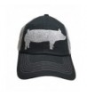 Grey Trucker Style Silver Bling Pig Hat - CA12O8CSCH3
