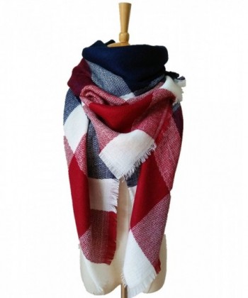 Vinchou Stylish Warm Blanket Scarf Gorgeous Wrap Shawl - Blue Claret - CK186TGL0AZ