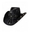 Bullhide Montecarlo No Mercy Shantung Panama Western Hat w Cross Black Small - CQ118GGQ5XD