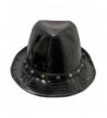 Black Patent Leather Fedora Hat
