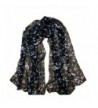 DZT1968 Autumn Winter Women Girl Music Notes Design Long Chiffon Shawl Scarf Pashmina (Black) - C912598QIRD