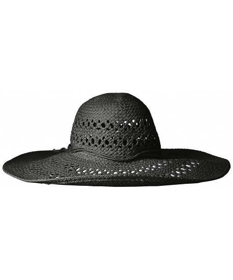San Diego Hat Company Women's Open-Weave Floppy Sun Hat - Black - CB126AOQMBV