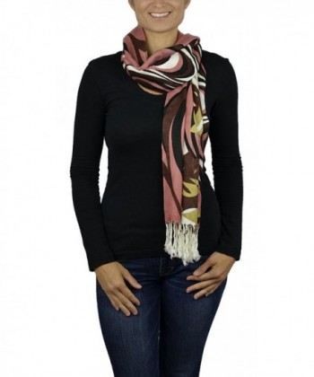 Belle Donne Womens Pattern Pashmina in Wraps & Pashminas