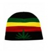 Itzu Rasta Skully Beanie Knit Hat Cap Weed Ganja Leaf In Black Red Yellow Green - Black - C411V8XE6AT