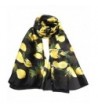 Sleep Koala Women Silk Scarf Large Satin Hair Scarves Fashion Pattern Wrap Shawl - Lemonblack - C9186IU64R6