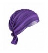 Women Chemo Beanie Scarf Hat Covering Snood Turban Headwear for Cancer - Purple - CQ1822NCU87