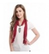 Elegant Pendant Jewelry Necklace Burgundy in Fashion Scarves