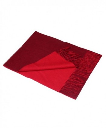 Saferin Cashmere Lambswool Reversible Side Burgundy in Cold Weather Scarves & Wraps