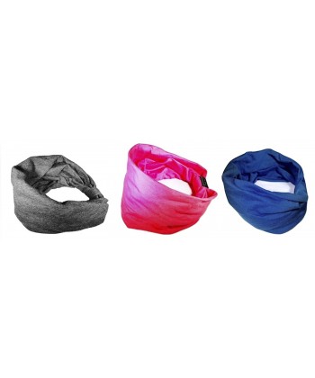 Shimmer Anna Shine Sporty Fashion Headband (Blue- Pink- Grey) - Blue- Pink- Grey - C01862LQZRL