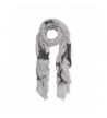 Unique Sharks Animal Print Frayed End Scarf Wrap - Diff Colors Avail - Grey - C312NVTNPL6