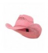 MG Womens Straw Outback Toyo Cowboy Hat - Pink - CC111QRKA39