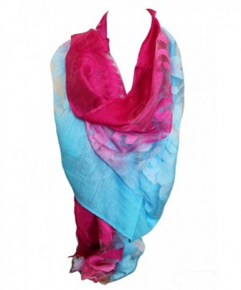 Plush Embossed Floral Organza Scarves