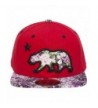 TopHeadwear California Republic Bear Snapback (Various Designs) - Floral - Red/Black/Lavender - C1184TG5CDT