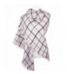 V28 Fashion Women Oversized Plaid Blanket Checked Tartan Scarf Shawl Cozy Wrap - Gridpashmina-cream+blackstripes - C512L8JAENP