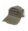 BlvdNorth Thin Blue Line LEO American Flag Hat / cap Olive Green - C5129HUOWGX