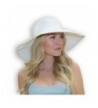 Women's Wide Brim Packable Sun Travel Hat For Large Heads - Ginger - White - C4182GHTMCC