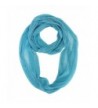 Sheer Metallic Infinity Scarf - Turquoise - CW1167ESCMX