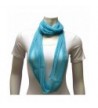 Turquoise Sheer Metallic Infinity Scarf