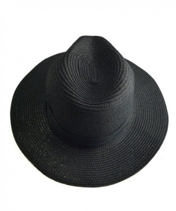 DRESHOW Fedora Straw Panama Large in Women's Fedoras