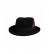 Men's Wool Felt Godfather Fedora Hat Black - CG11UB94C8D