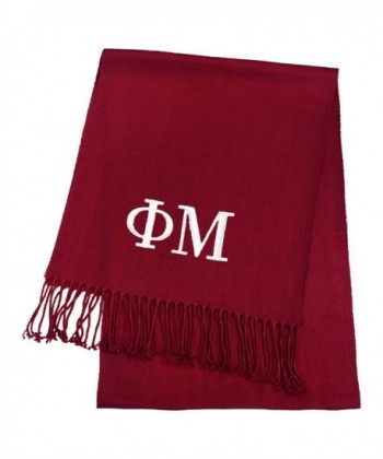 Phi Mu Sorority Cashmere Feel Scarf - Wine - CX187A2NRN6