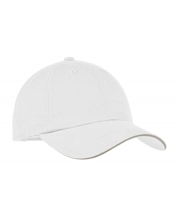 Port Authority Men's Reflective Sandwich Bill Cap - White/ Reflective - CU11NGRFW4Z