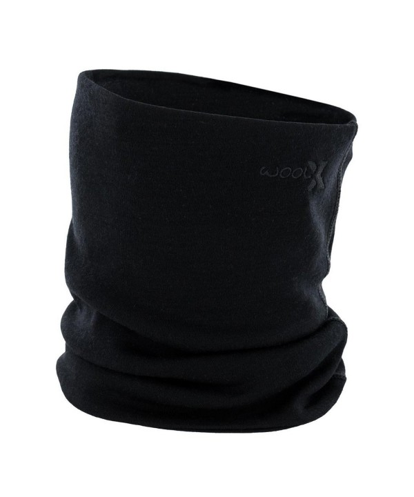 Woolx Unisex Merino Wool Neck Gaiter For Men & Women - Warm and Soft - Black - CP11F9K3D8J