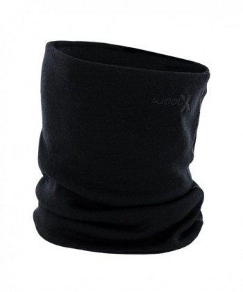 Woolx Unisex Merino Wool Neck Gaiter For Men & Women - Warm and Soft - Black - CP11F9K3D8J