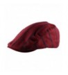 Itzu Men's Flat Cap Hat Striped Pre Curved Lined Gatsby Golf newsboy Wool Mix - Burgundy and Navy - CW12NSSJOCN