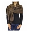 Belle Donne Jacquard Paisley Pashmina Soft Wrap Shawl Stole Tapestry Scarf - Dark Brown - CZ1299493EX